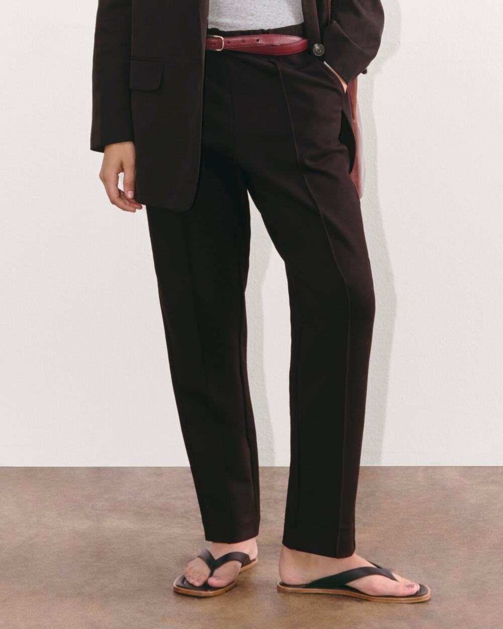 Everlane Black The Dream High Rise Tapered Knit Pants Women's Small